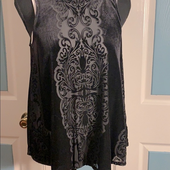Gypsies & Moondust  Black Velvety Top (Small) - Picture 3 of 9
